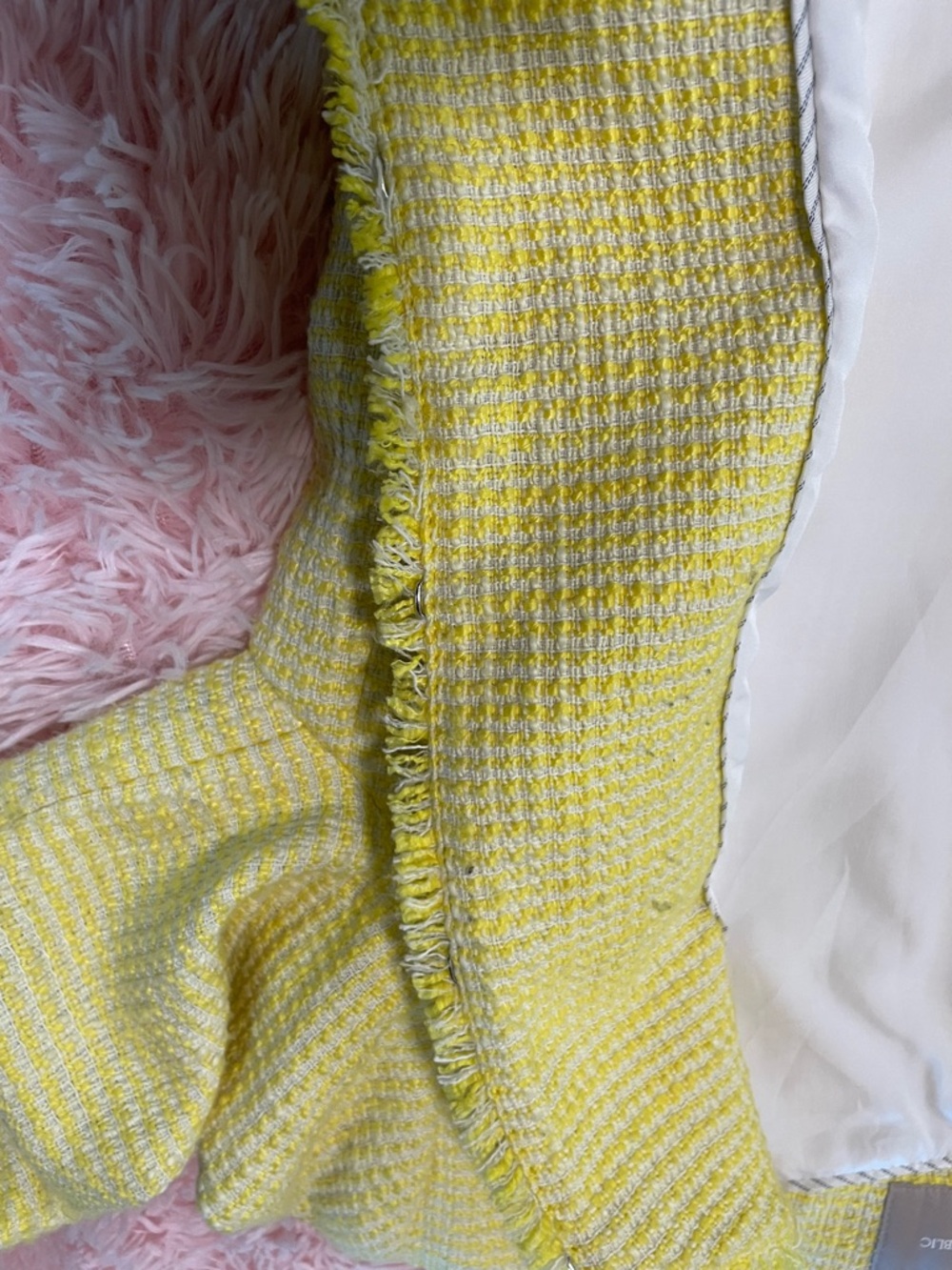 Banana Republic Lemon Yellow Tweed Pocket Blazer - Picture 10 of 10